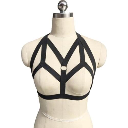Womens Sexy Lingerie Hollow Cage Body Harness Bra Bandage Push Up Crop Top Bralette Bustier Underwear Bondage Lingerie