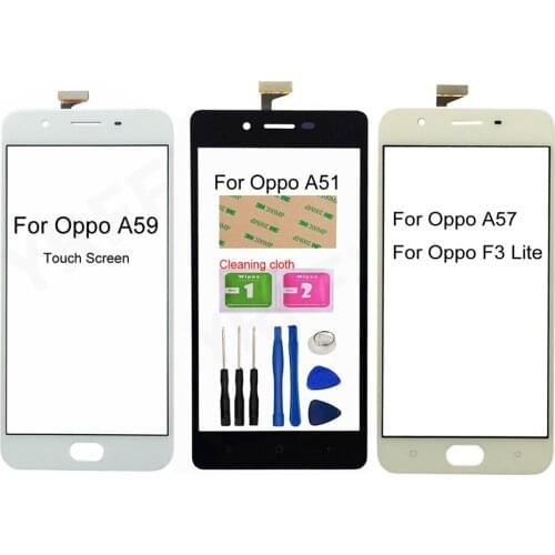 For Oppo A59 A51 A57 Touch Screen Digitizer Touch For Oppo F3 Lite Front Glass Panel Sensor Phone Assembly