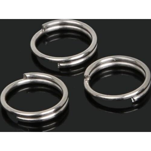 1200PCS Rhodium Plated 8mm Double Loops Open Jump Rings&Split Rings jewelry findings DIY F