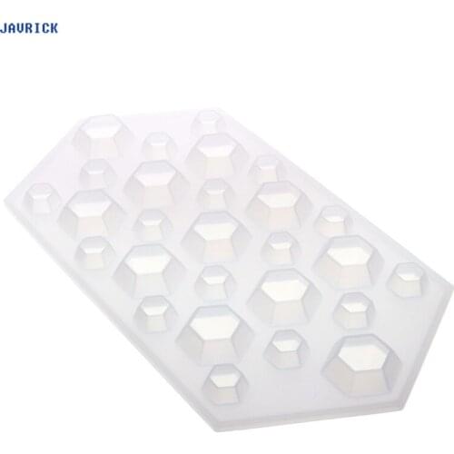 JAVRICK Diamond Gem Ice Cube Tray Mould Clear Mold Silicone DIY Maker Freeze Handmade