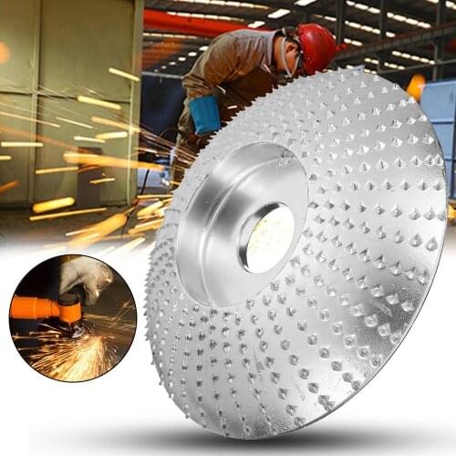 JUSTINLAU Arc 85x16mm Silver Chrome Wood Grinding Wheel Rotary Disc Sanding Wood Carving Tool Abrasive Disc