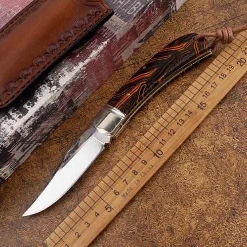Pocket 14C28 steel blade new Mudstone flow G10 handle outdoor tactical camping hunting defense bag fruit folding knife edge