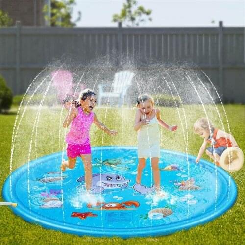 Lawn Sprinkler Mat Outdoor Inflatable Pillow Summer Children Play Water Games Pad Lawn Beach Sprinkler Mat Bath Swimming Pool