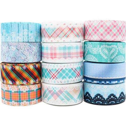 10 Yards 1' 25MM Lace Colors Printed Grosgrain Ribbons For Hair Bows DIY Handmade Materials Y2020110501