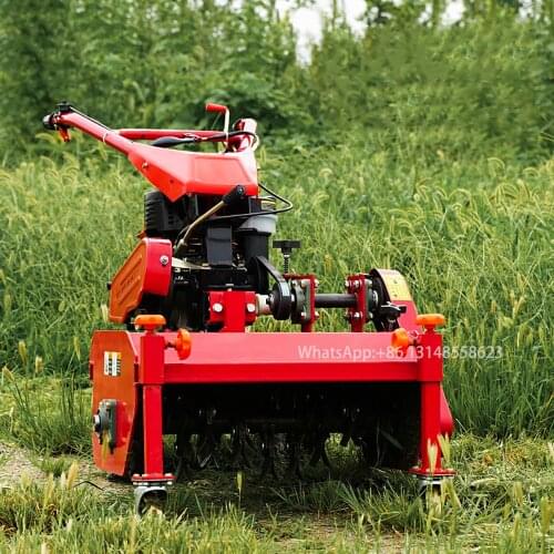 12Hp high-power weeder grass cutter gasoline and diesel wasteland reclamation machine hand-push self-propelled garden lawn mower