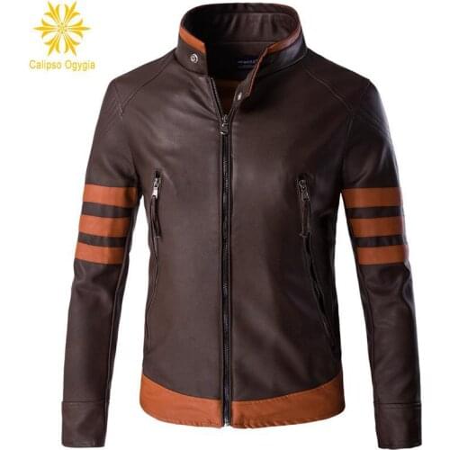 New Moive Style Mens Genuine Lambskin Leather Jacket Black Slim fit Biker Motorcycle jacket Plus size M - 3XL 4XL 5XL