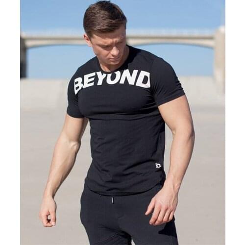 Men Street Style Fashion Sport t Shirts Fitness Dancing Outdoor Running Print Tee European American Hot Sale Slim Sportswear