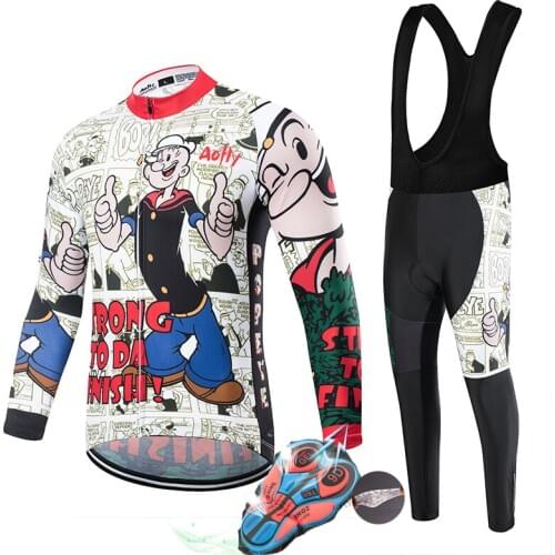 Winter Shirt Men And Women Outdoor Cycling Wear Mountain Bike Warm Long Shirt Racing Suit Mountain Bike Personality Jersey