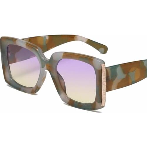 Camouflage Oversized fashion 2020Sunglasses Women Vintage Sunglasses Luxury Brand Eyewear feminino Big Shade UV400 oculos de sol