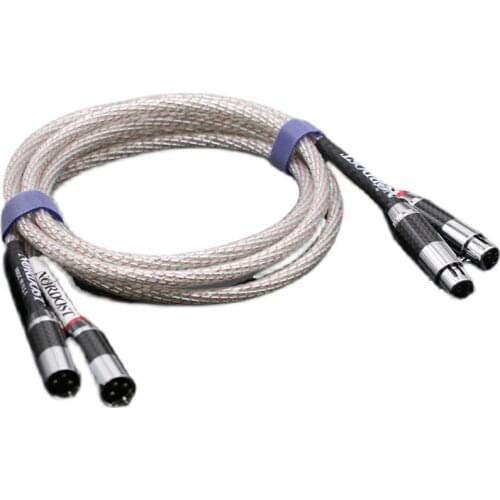 A pair Valhalla silver 9 core Series DIY 2 XLR to 2 XLR Gold plated balance Cable HiEnd cable