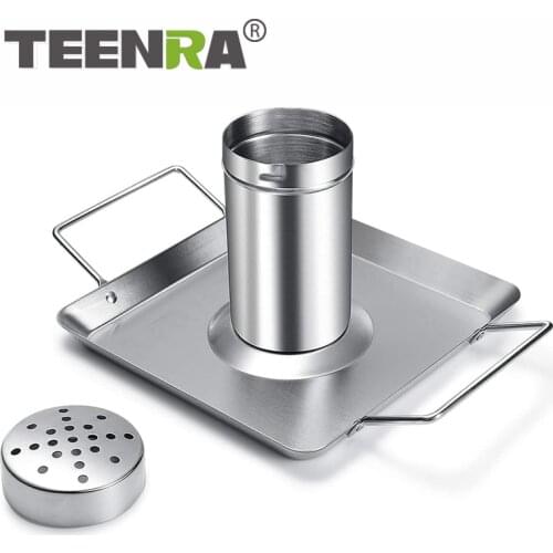 TEENRA Stainless Steel Chicken Roasting Rack Non-stick Chicken Roasting Plate Beer Can Chicken Roaster Rack Outdoor BBQ Tools