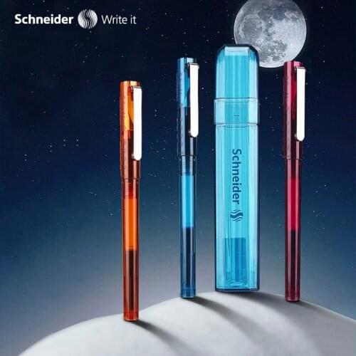 2021 New Color German Schneider Fountain Pen Crystal Edition BK406 Transparent Color Rod EF Nib with 5 Boxes Ink Sac