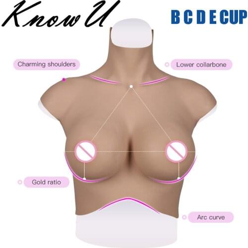 KnowU Silicone Breast For Transgender Oil-free High Simulation Upgrade B C D E Cup Fake Boobs