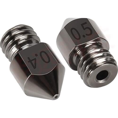 MK7 MK8 Nozzle Super Hard Steel Mold Steel Corrosion-Resistant Extruder Threaded 1.75mm 3D Printer Nozzle for Ender3 Pro