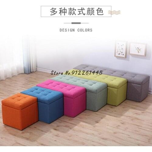 Cloth shoe changing stool shoe cabinet can sit shoe wearing stool household sofa rectangular storage fitting room Stool Bench be