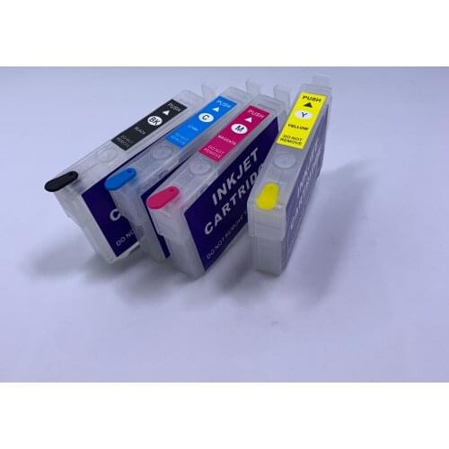 YOTAT 34XL with ARC chip T34XL Refillable Ink Cartridge T3471 T3472 T3473 T3474 for Epson Workforce Pro WF-3720 WF-3725 Printer