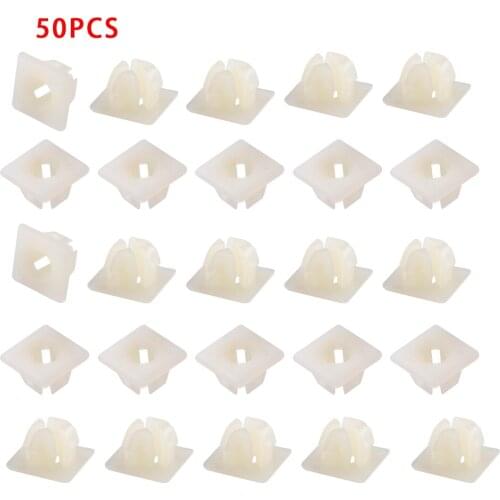 50Pcs Bumper License Plate Nut Bracket Clip 1/4" (#14) Screw Grommet Fit for GM Chevrolet Auveco 4755299 3907444 A11719 A8435
