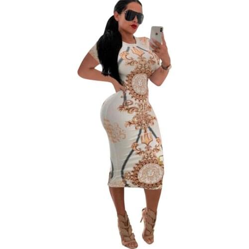 Black White Summer New Women Streetwear Fashion Vintage Bodycon Dress Letter Chain Knee Length Sexy Party Dress Vestido De Mujer