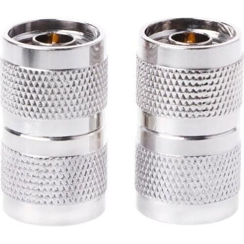 2 Pcs RF N Plug Male to N Plug Male N-JJ Coaxial Connector Antenna Cable Adapter
