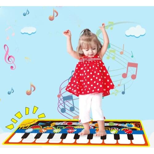 2021 New Music Mat With Animal Sound Adjustable Piano Keyboard Toy Early Education Learning Baby Music Playing Mat Gift