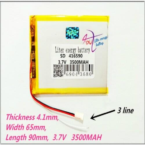 3 line Polymer lithium battery 416590 3.7V 3500MAH love landing PDA smart tablet computer 3.7V polymer