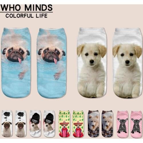 3D Printed Dog Socks Women Unisize Meias Casual Harajuku Funny Socks Skarpetki Unisex Woman Socks Multiple Colorful Socks