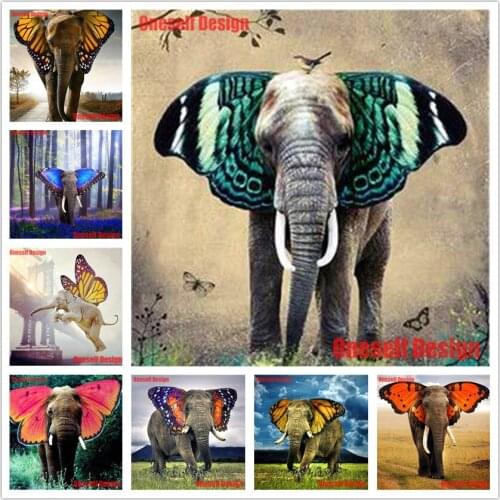 5d diamond painting full square/round Elephant 5d diamond mosaic sale butterfly rhinestone pictures animal christmas decor gift