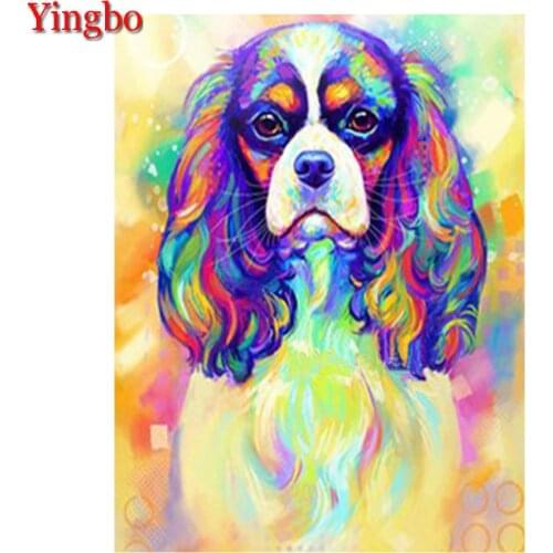 DIY Full Square/Round Rhinestone Diamond Painting Cavalier King Charles Spaniel dog Pet 5D Embroidery Mosaic Art