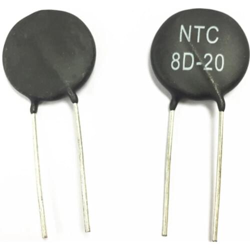 Free shipping 50pcs thermal resistor NTC8D-20 NTC 8D-20 Varistor 8R 20MM New and original