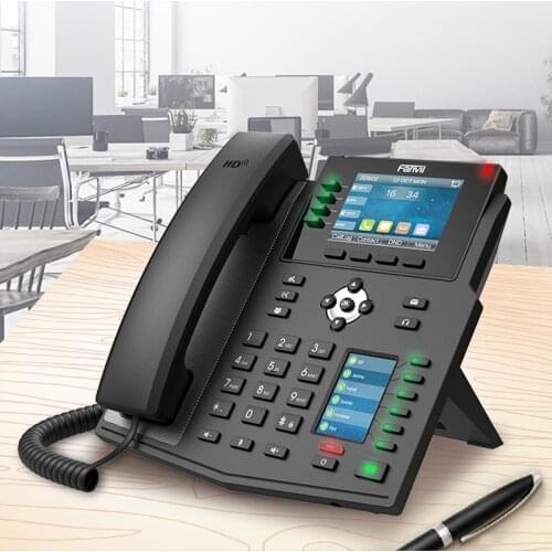 Fanvil X5U Enterprise IP Phone 16 SIP lines VoIP Fixed Wireless Telephone For Home Office Hotspot Bluetooth WiFi SIP Telephone
