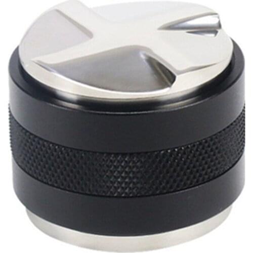 51/53/58mm Coffee Distributor Tamper Dual Head Coffee Leveler Four Angled Slopes Base Adjustable Depth Espresso Hand Tamper