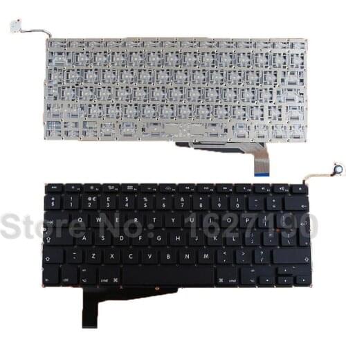 New UK Keyboard Laptop for APPLE Macbook Pro A1286 BLACK For 2008 With Backlit Board Laptop Keyboards With