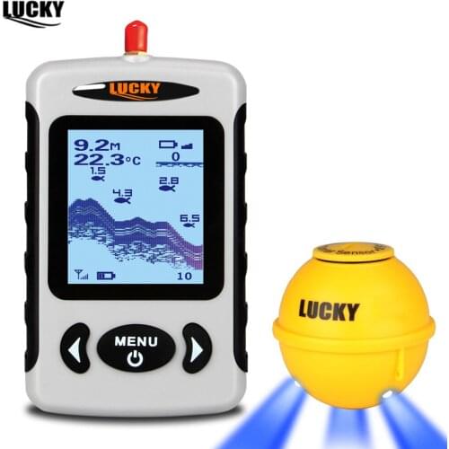 Lucky FFW718& FFW718LA Wireless Portable Fish Finder 45M/135FT sonar sensor Depth Sounder Alarm for Pesca Ocean River Lake