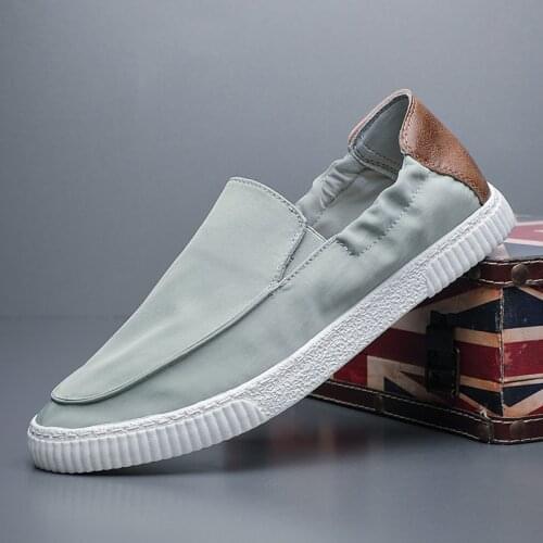 2021 New Mens Loafers Shoes Summer Canvas Vulcanize Shoes Breathable Designer Lazy Flat Bottom Casual Flats Khaki Black BD1187