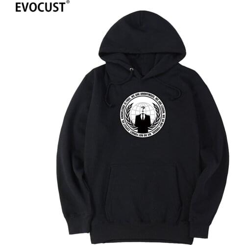We are anonymous men Hoodies Sweatshirts women unisex Combed Cotton