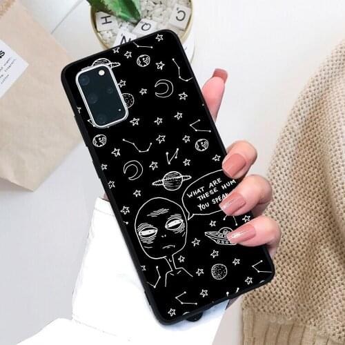 For Samsung Galaxy Tumblr Alien Soft TPU Black Border Samsung Galaxy Case