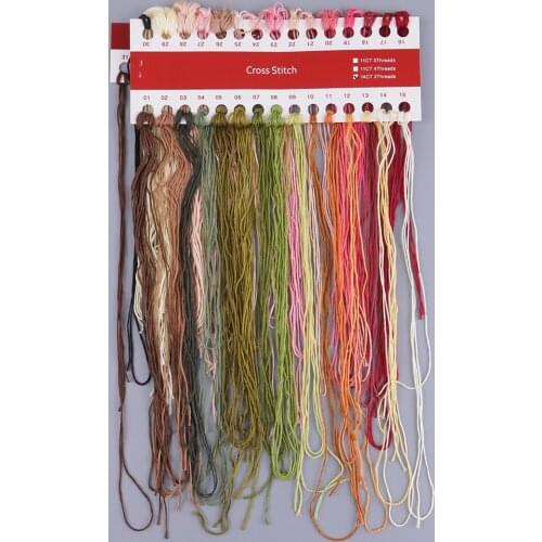 Counted Cross Stitch Kits - Blank 14CT Fabric with Rose Pattern Colors Chart