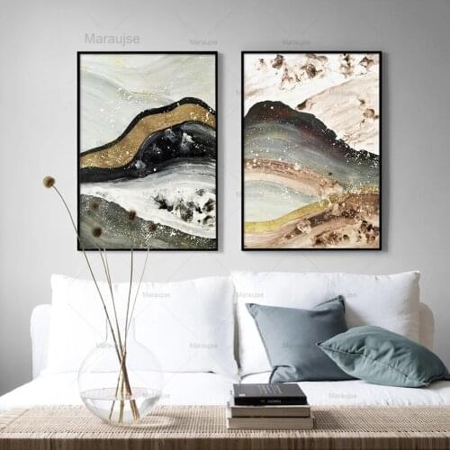 Mountain Abstract Marble Modern Painting Wall Art Canvas Painting Nordic Posters And Prints Wall Pictures For Living Room Decor