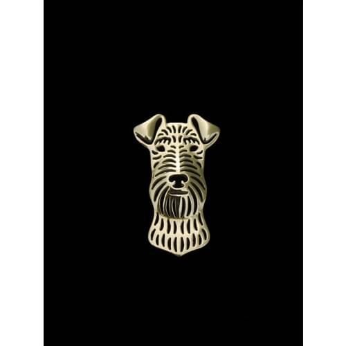 New trendy Airedale Terrier vintage brooches plated silver plated men brooches fashion jewelry hand of king