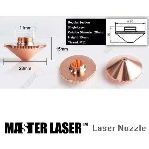 Single Layer1.0 1.2 1.5 1.8 2.0 2.5 3 3.5 4.0 P0591-571-0001Laser Nozzle for Precitec Fiber Cutting Head