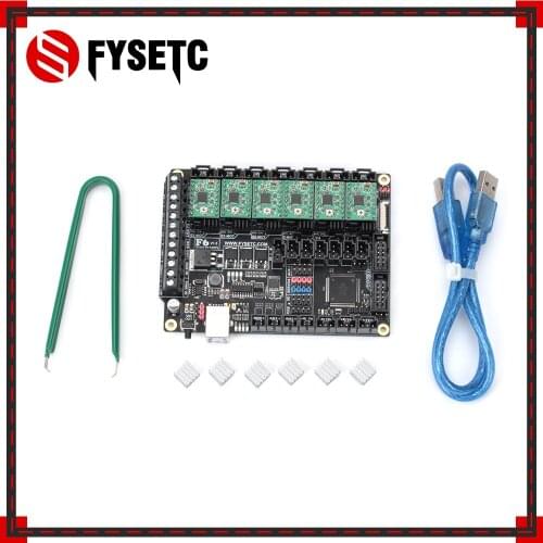 FYSETC F6 Board ALL-in-one Electronics Solution F6 V1.3 For 3D Printer CNC Devices+6pcs A4988 Green/Red Stepper Motor Driver