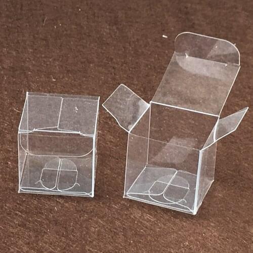 100PCS/Lot Gift Box 3x3x3cm Clear PVC Packaging boxes Transparent PVC Box Plastic Display for candy/jewelry/gift/chocolate