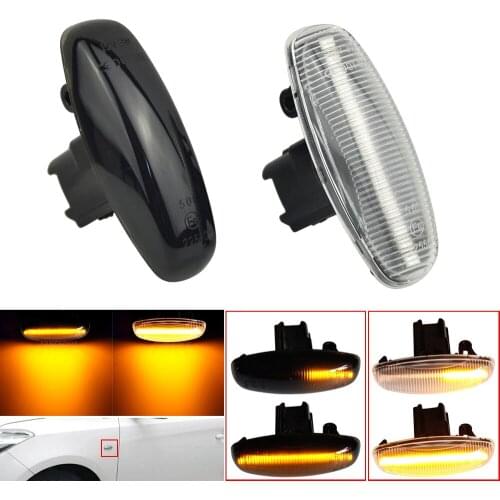 2Piece Repeater Lamp Blinker Dynamic LED Turn Signal Side Marker Light For Toyota Yaris Vios 2014-2019
