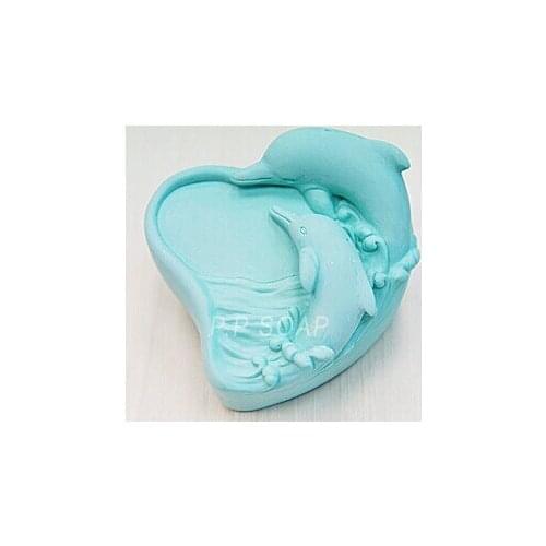 Silicone mold dolphin shape handmade soap candle mold Chocolate Fondant cake mould Baking mold DIY tools
