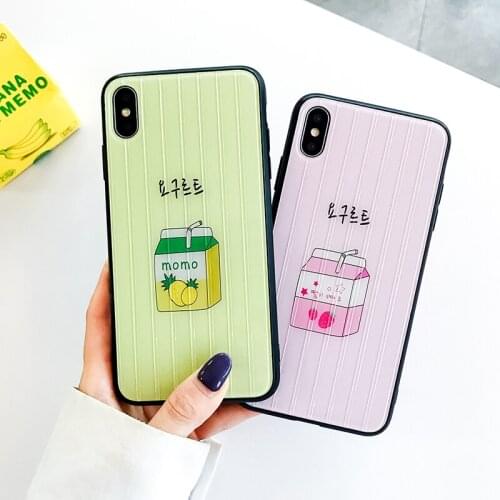 Jotunao fruit and drink pattern texture silicone phone case for iPhone 6 7 8 X XR XS XSMAX for iPhone 6 7 8 X XR XSMAX