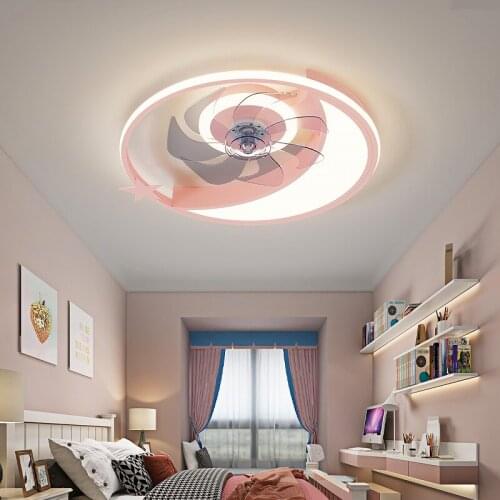 Modern Fashion Silent Led Fan Ceiling Light with Remote Control Bedroom Loft Kitchen Fans for Home Indoor Lighting Industrial