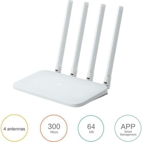 Xiaomi Smart Home WIFI Router 4C Roteador APP Control 64 RAM 802.11 b/g/n 2.4G 300Mbps 4 Antennas Wireless Routers Repeater
