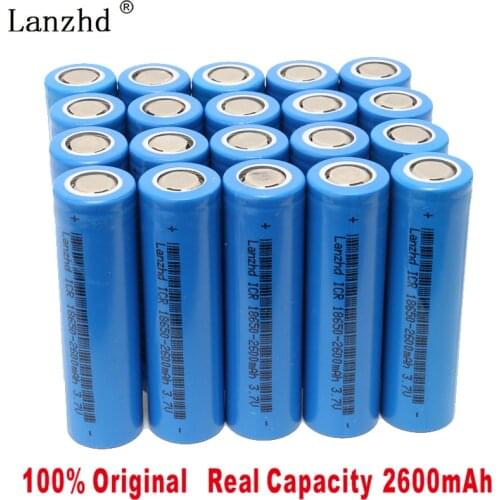 16PCS 18650 Rechargeable battery 18650 lithium 3.7V ICR18650 2600mAh Li lon Batteries Li-lon 26F Rechargeable 2020 NEW Battery