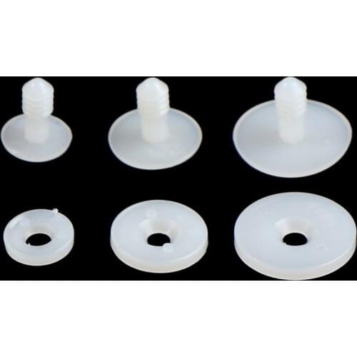 20Sets 15/20/25mm White Plastic Doll Joints Dolls Accessories For Stuffed Toys Teddy Bear Making DIY Crafts Child Gift