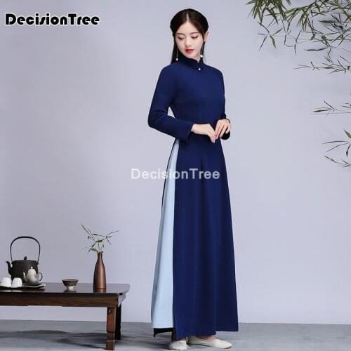 2021 ao dai cheongsam elegant chinese dresses aodai oriental dress qipao vietnam clothing ao dai dress elegant party dress